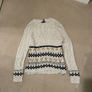 Beige patterned sweater from Aqua